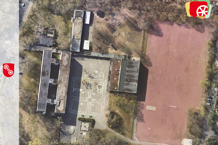 Вид на Лемченську школу з висоти пташиного польоту