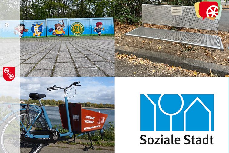 Fotos de proyectos realizados (muro de graffiti, banco Babbel, bicicleta de carga)