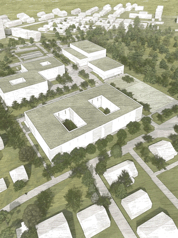 رسم لمدرسة مومباخ النحوية الجديدة