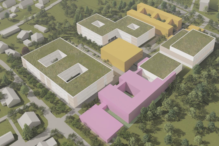 تصور ثلاثي الأبعاد لموقع المدرسة