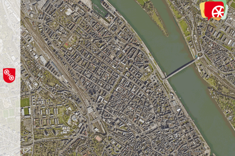 Аерофотографія постраждалих міських районів