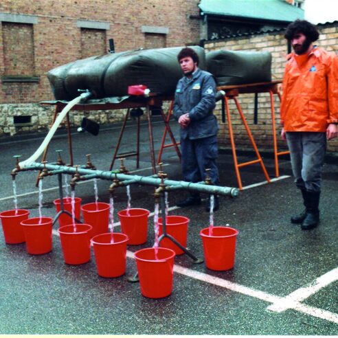 Photo of an emergency drinking water well