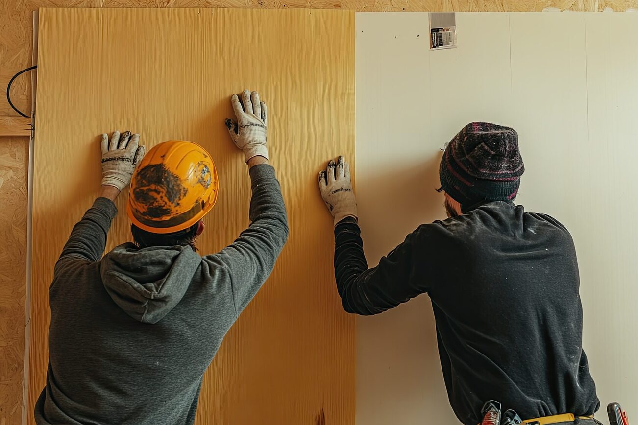 Zwei Männer wenden Energiespartipps an