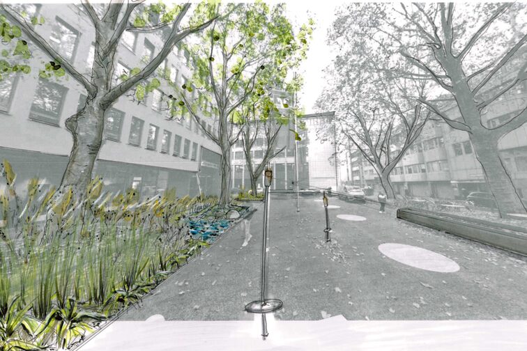 Balthasar-Maler-Platz'ın yeniden modellenmesi için tasarım