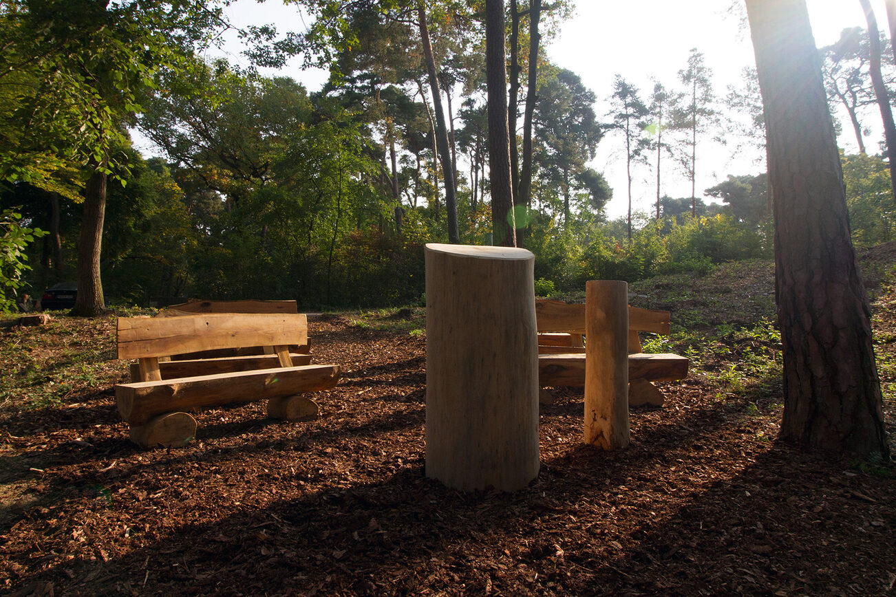 Une sépulture en forêt dans l'un des cimetières de Mayence.