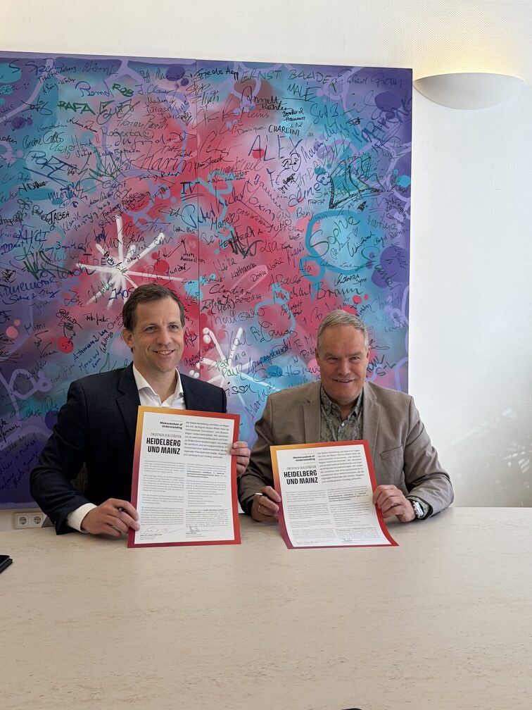 Le maire Nino Haase (Mayence) et le maire Eckart Würzner (Heidelberg)