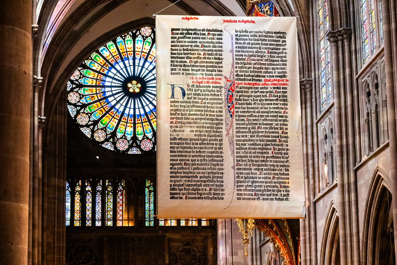 The world's largest Bible page: in Strasbourg Cathedral since May 9, 2026
