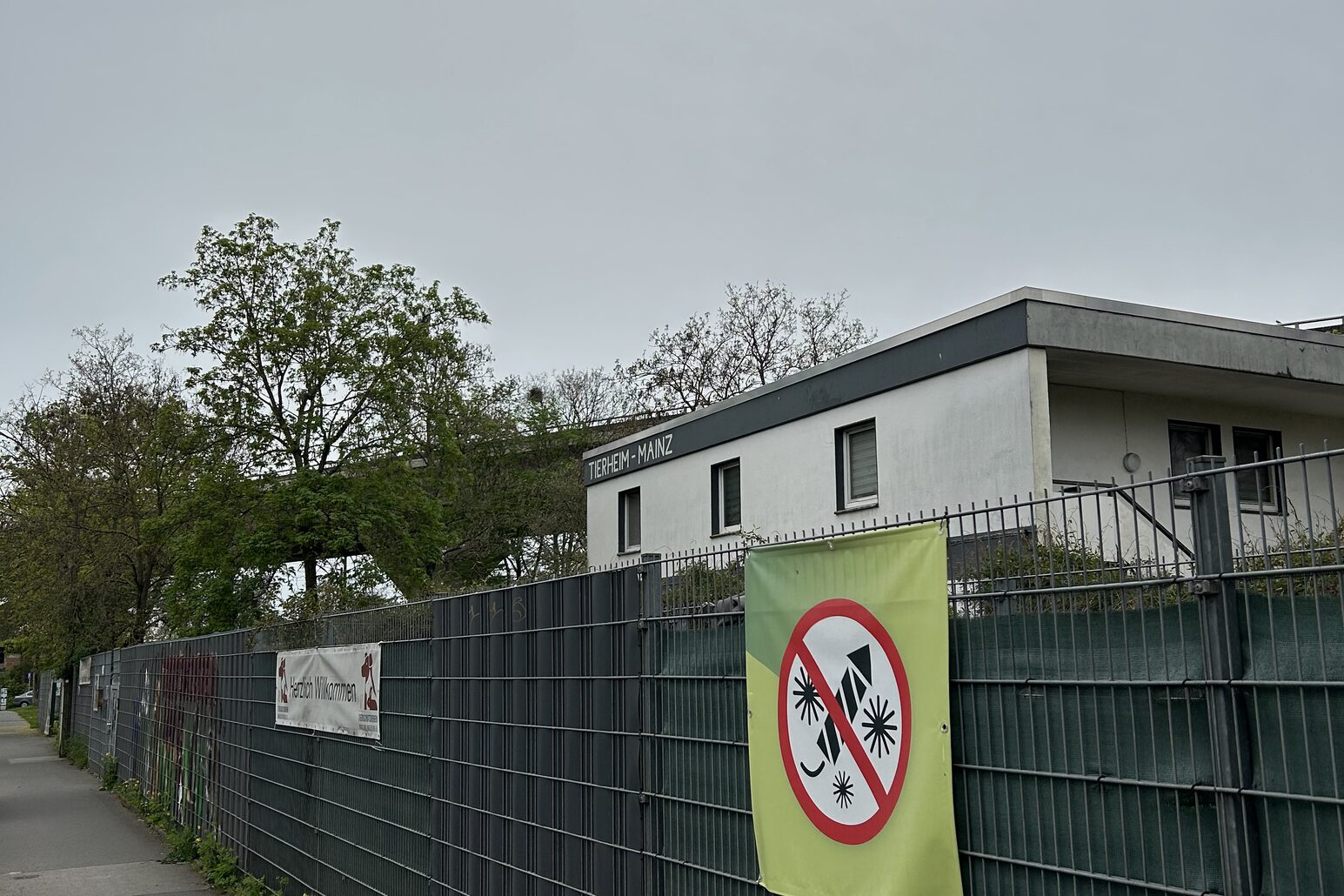 Schronisko dla zwierząt Mainz w Mombach z zewnątrz